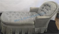 Light blue silk vintage chaise