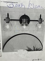LNC Modern 22 in. 3-Light Black Bathroom Vanity