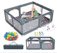 Baby Playpen, 79" x 63" Extra Large Play Yard