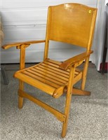 Folding Wooden Chair.  NO SHIPPING.  Important