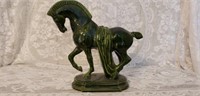 Vintage Pottery Grecian Horse Statue