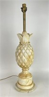 Vintage Carved Alabaster Pineapple Lamp
