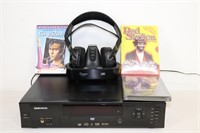 Daewoo DVD Player, Headphones, DVDs