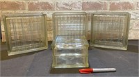 (4 PCS) LARGE GLASS  BLOCKS HOME DÉCOR