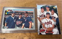 Two 1993 multiple player MLB cards
