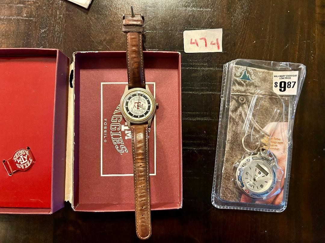 Texas A&M Fossil Watch and Pocket Watch