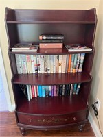 Modern single drawer bookshelf no books