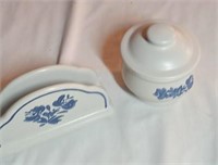 B3) Vintage Pfaltzgraff.  Sugar bowl and napkin