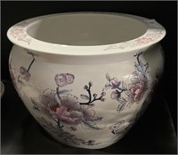 Asian Porcelain Koi Fish Bowl, Pot.