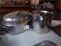 Roasting Pan and Stock Pot with Lid