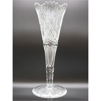 ABP Cut Glass Harvard Trumpet Vase