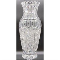 ABP Cut Glass Footed Vase Meriden Or Gundy Glappe