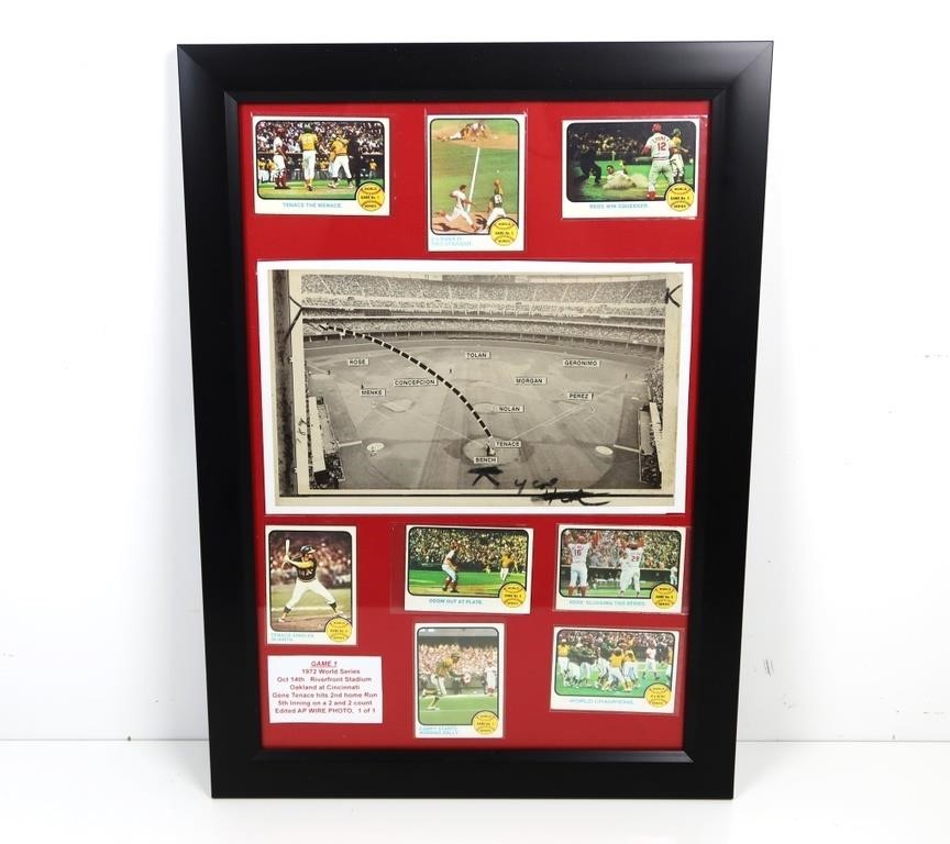 1972 REDS WORLD SERIES FRAMED BASEBALL CARDS