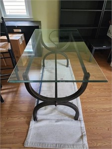 Glass Dining Table -  30"W 54"L 29"T