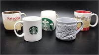 5 Collectible Starbucks Coffee Mugs Ceramic