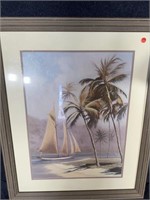 TROPICAL SAILBOAT PRINT