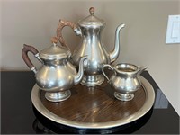Midcentury Tea Coffee Set w Tray Teapot