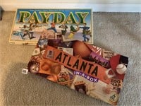 "ATLANTA IN A BOX" BOARD GAME AND "PAY DAY" BOARD