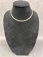 14kt Milor Italy Gold Omega Necklace