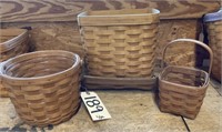 4 Var Sized Longaberger Baskets