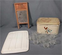 1 Washboard, 10 Rainforest Punch Cups, 1 Plastic