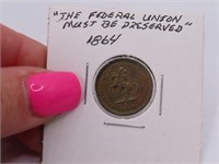 1864 Civil War Token FEDERAL UNION PRESERVED
