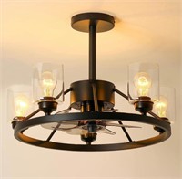 Modern black chandalier ceiling fan