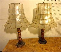 Pair of Antique Parchment Lamps