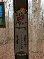 BEST BAIT LURE THERMOMETER AND STAINED GLASS