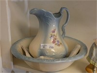 Ironstone Pitcher and Bowl