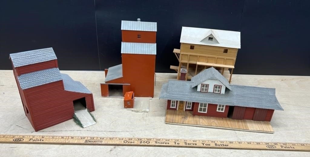 Handmade Model Train Buildings. Approximately HO