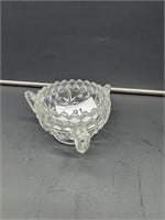 HTF American Fostoria cupped in 3 handled bowl