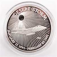 Coin Desert Storm .999 Fine Silver 1991