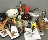 Group of vintage kitchenware including Griswold