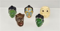 4) UNIVERSAL MONSTER PENCIL TOPPERS & MUMMY CHARM