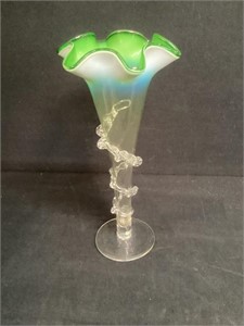Fenton Style Art Glass Vase