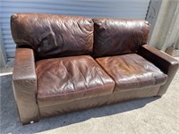 American Leather sleeper sofa! warn leather look