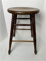 ANTIQUE SOLID WOOD STOOL