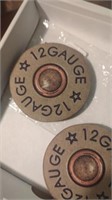 2 Brand NEW in package 12 Gauge auto coasters!