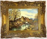 Signed Oil Painting in Ornate Frame