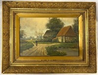 Antique Oil Painting on Wood
