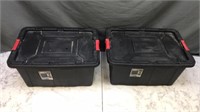 2 Sterilite 27 Gal Storage Totes W/ Lids