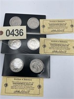 GROUP OF 3 EISENHOWER DOLLAR COLLECTION PAIRS IN O