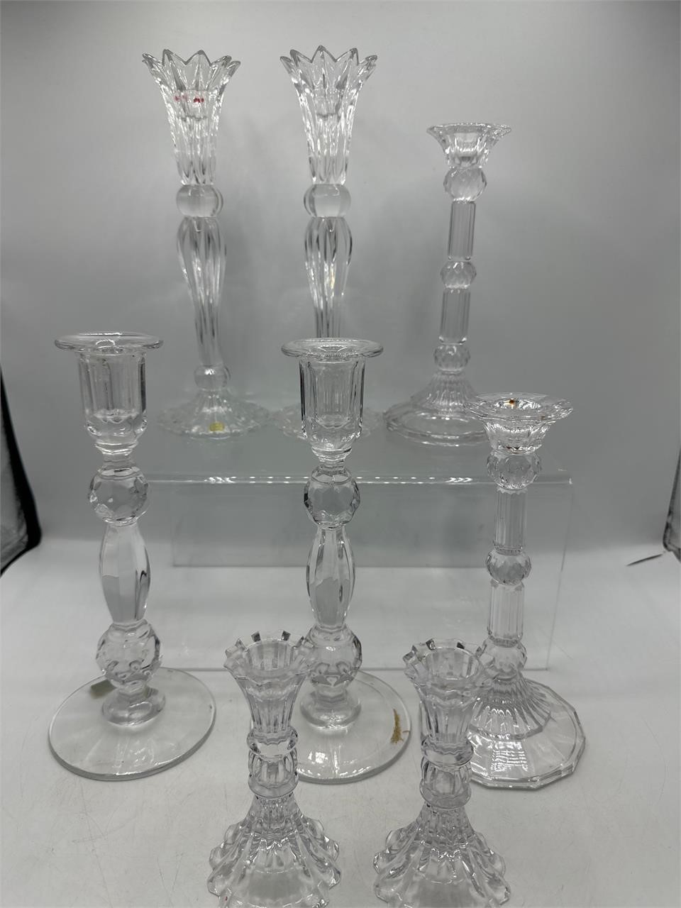 Crystal & glass Candlestick holders