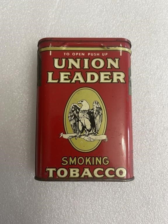 Vintage Union Leader Pocket Style EMPTY Tobacco