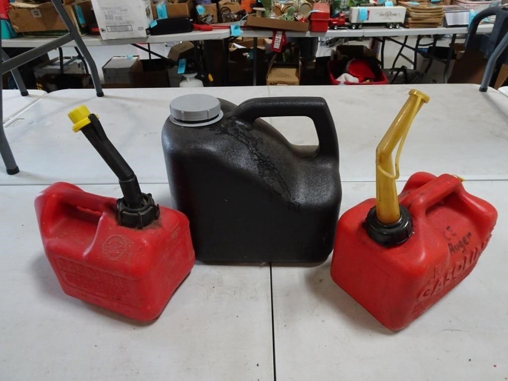 Lot of 3 Gas Jugs