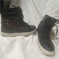 Unisex Black Sequin Glitter Women Vitalia  shoes