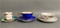 Lot of (3) Demitasse  Tea Cups and Saucers