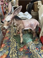 Concrete Donkey and Buggy Lawn & Garden Decor