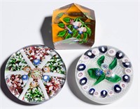 ANTIQUE ST. LOUIS MILLEFIORI PAPERWEIGHTS, LOT OF